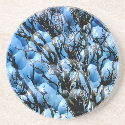 DESSOUS DE VERRE EN GRÈS ARBRES (Devant)