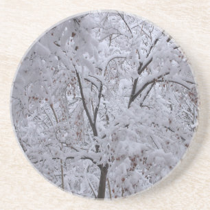 Dessous De Verre En Grès Arbres à neige