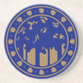 Dessous De Verre En Grès Arbres de style d'artisan (Devant)