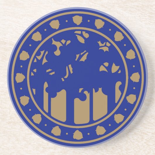 Dessous De Verre En Grès Arbres de style d'artisan (Devant)