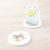 Dessous De Verre En Grès Arc blanc pêche (Côté)