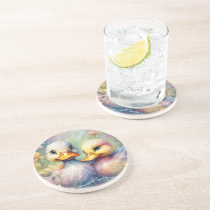 Dessous De Verre En Grès Arc-en-ciel Canard 1