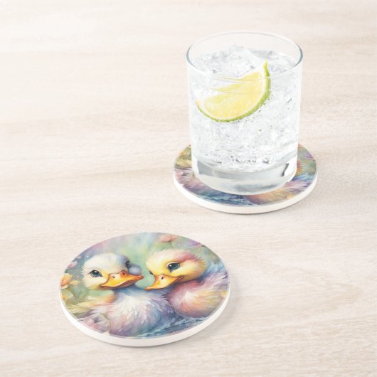 Dessous De Verre En Grès Arc-en-ciel Canard 1 (Côté)