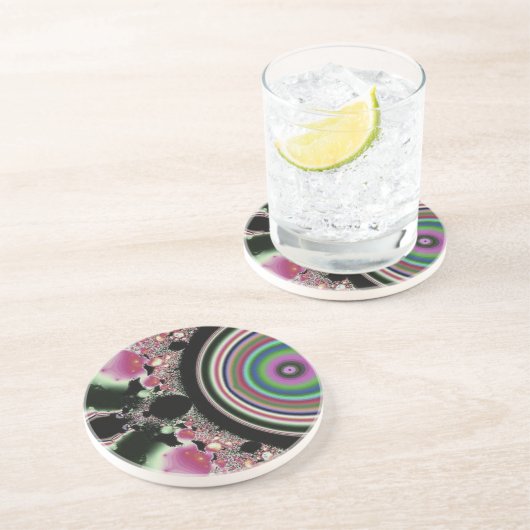 Dessous De Verre En Grès Arc en ciel dans une bulle (Côté)