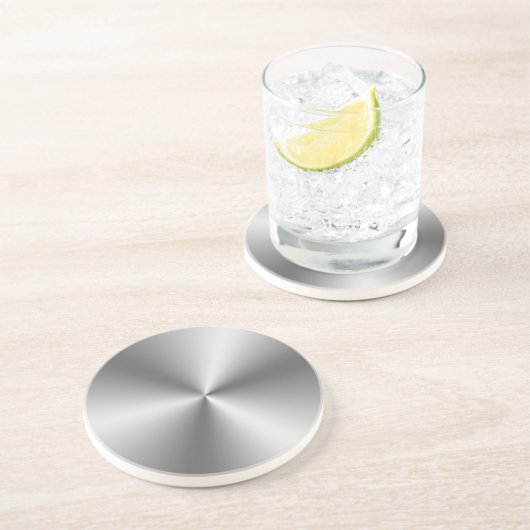 Dessous De Verre En Grès Argent métallique (Côté)