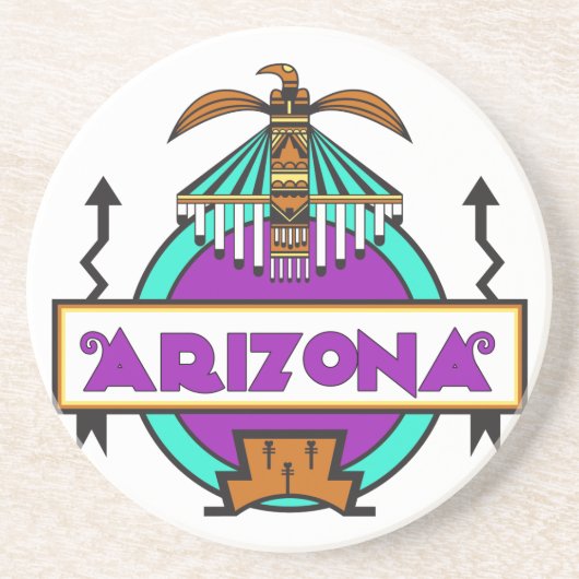 Dessous De Verre En Grès Arizona Thunderbird (Devant)