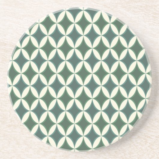 Dessous De Verre En Grès Arlequin Jacquard Océan (Devant)