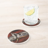 Dessous De Verre En Grès Arme à feu - travaux de fusil (Côté)