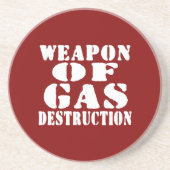 Dessous De Verre En Grès Arme De Destruction Du Gaz (Devant)