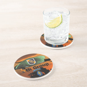 Dessous De Verre En Grès Armée 5e SFGA Forces spéciales Béets verts Vis SFG