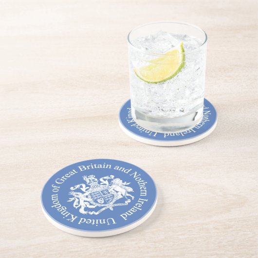 Dessous De Verre En Grès Armoiries britanniques (Côté)