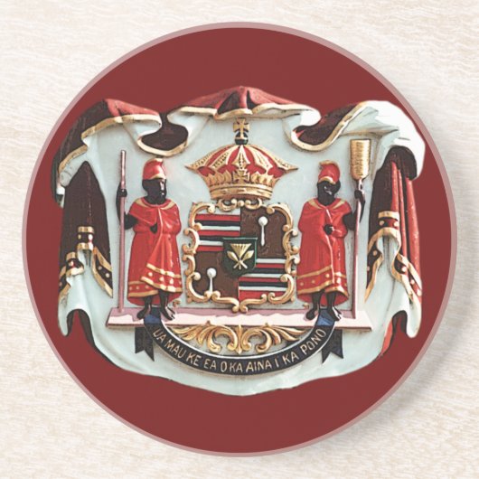 Dessous De Verre En Grès Armoiries d'Hawaï (Devant)