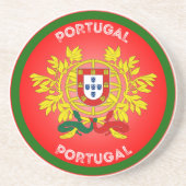 Dessous De Verre En Grès Armoiries du Portugal de forme circulaire (Devant)