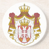 Dessous De Verre En Grès Armoiries serbes (Devant)