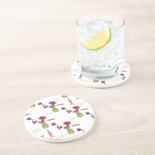 Dessous De Verre En Grès Arrangement exotique de fleurs dans le verre