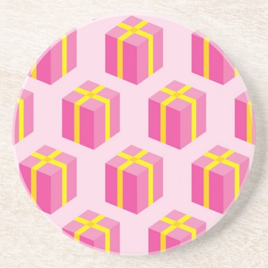 Dessous De Verre En Grès Arrière - plan avec des cadeaux (Devant)