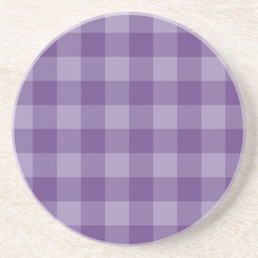 Dessous De Verre En Grès Arrière - plan checkered violet (Devant)