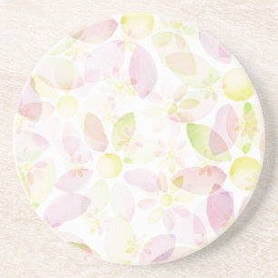 Dessous De Verre En Grès Arrière - plan conçu de fleur d'aquarelle, texture