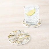 Dessous De Verre En Grès arrière - plan d'aquarelle Abstraite : dandelion, (Côté)