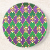 Dessous De Verre En Grès Arrière - plan de bijoux Mardi Gras (Devant)