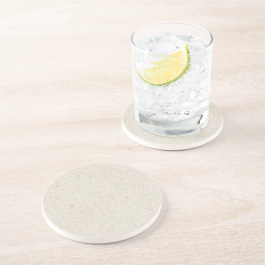 Dessous De Verre En Grès Arrière - plan de lin clair (Côté)