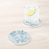 Dessous De Verre En Grès Arrière - plan de texture bleu marbre (Côté)