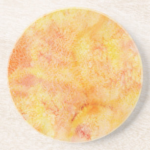 Dessous De Verre En Grès Arrière - plan orange d'aquarelle