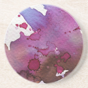 Dessous De Verre En Grès Arrière - plan pourpre d'aquarelle