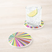 Dessous De Verre En Grès Arrière - plan rayé frais (Côté)