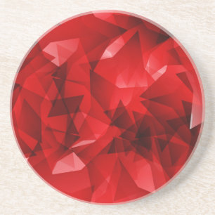 Dessous De Verre En Grès Arrière - plan rouge Abstrait