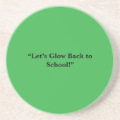 Dessous De Verre En Grès Arrière-plan vert néon plat - Texture scolaire (Devant)