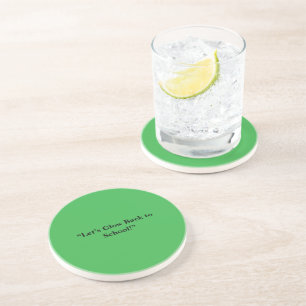 Dessous De Verre En Grès Arrière-plan vert néon plat - Texture scolaire