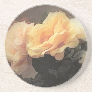 Dessous De Verre En Grès arrière - plan vintage floral d'art dans des
