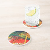 Dessous De Verre En Grès Art Abstrait (Côté)