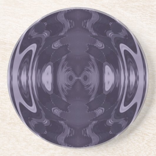 Dessous De Verre En Grès Art abstrait à motif liquide violet miroir (Devant)