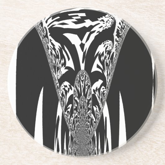 Dessous De Verre En Grès Art Abstrait africain (Devant)