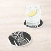 Dessous De Verre En Grès Art Abstrait africain (Côté)