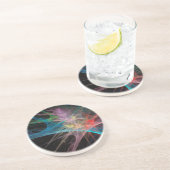 Dessous De Verre En Grès Art Abstrait Glace Arc-en-ciel (Côté)