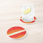 Dessous De Verre En Grès Art Abstrait moderne - Style Rothko (Côté)