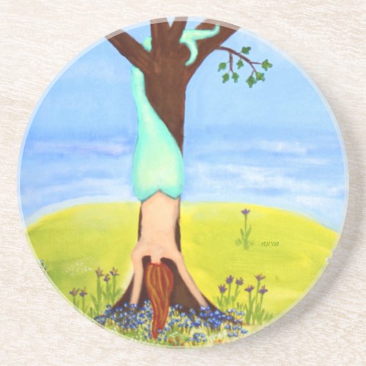 Dessous De Verre En Grès Art de sirène "hors d'eau" (Devant)