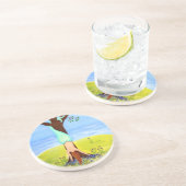 Dessous De Verre En Grès Art de sirène "hors d'eau" (Côté)
