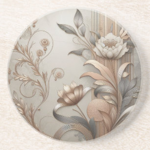 Dessous De Verre En Grès Art Déco : Botaniques élégantes et luxe géométriqu