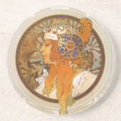 Dessous De Verre En Grès Art déco d'Alphonse Mucha (Devant)