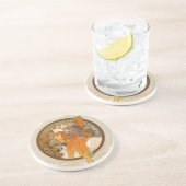 Dessous De Verre En Grès Art déco d'Alphonse Mucha (Côté)