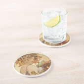 Dessous De Verre En Grès Art déco d'Alphonse Mucha (Côté)