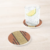Dessous De Verre En Grès Art déco en or et beige (Côté)