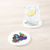 Dessous De Verre En Grès art des aras hyacinthes (Côté)