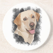 Dessous De Verre En Grès Art du Labrador Abstrait (Devant)