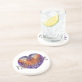 Dessous De Verre En Grès ART Heart NAMASTE (Côté)