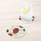 Dessous De Verre En Grès Art Ladybug (Côté)